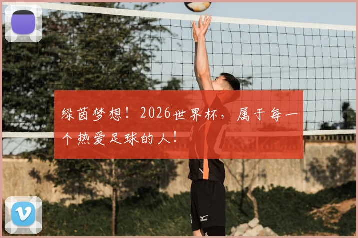 绿茵梦想！2026世界杯，属于每一个热爱足球的人！
